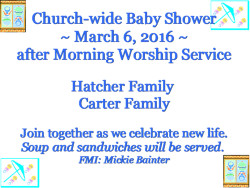 Baby Shower - March 6, 2016